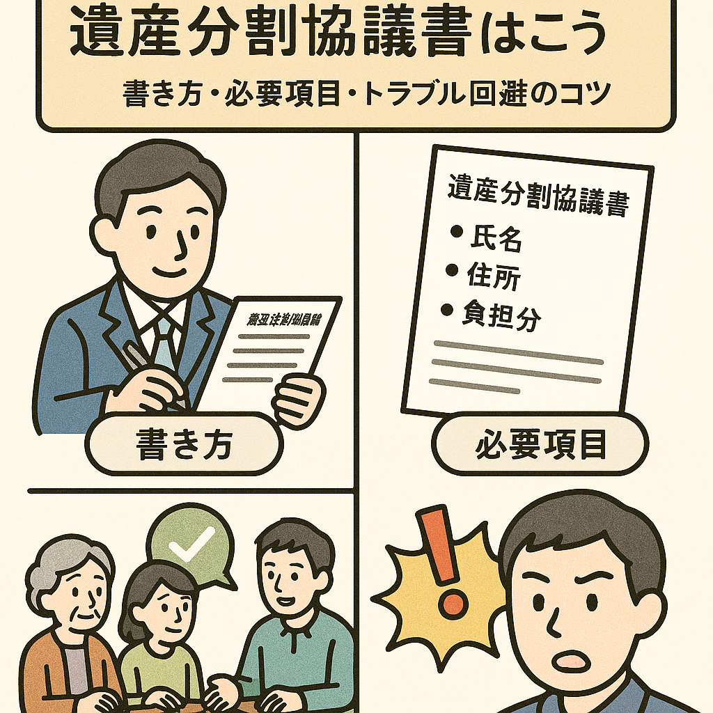 遺産分割協議書はこう作る！書き方・必要項目・トラブル回避のコツ