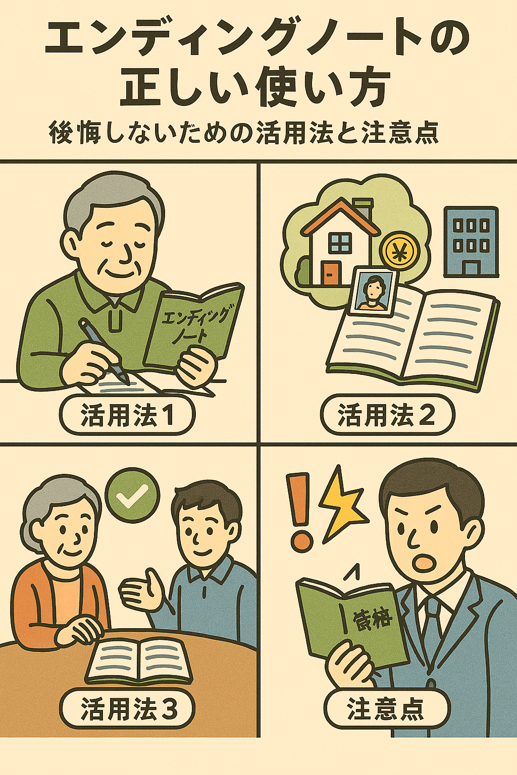 エンディングノートの正しい使い方｜後悔しないための活用法と注意点