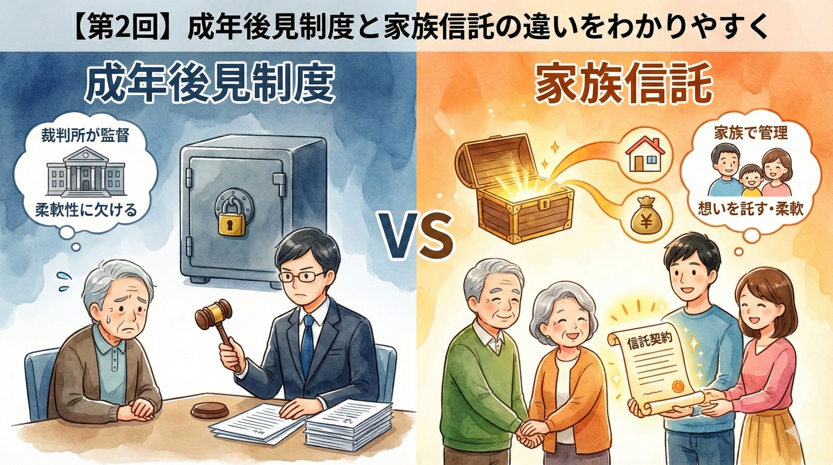 【第2回】成年後見制度と家族信託の違いをわかりやすく