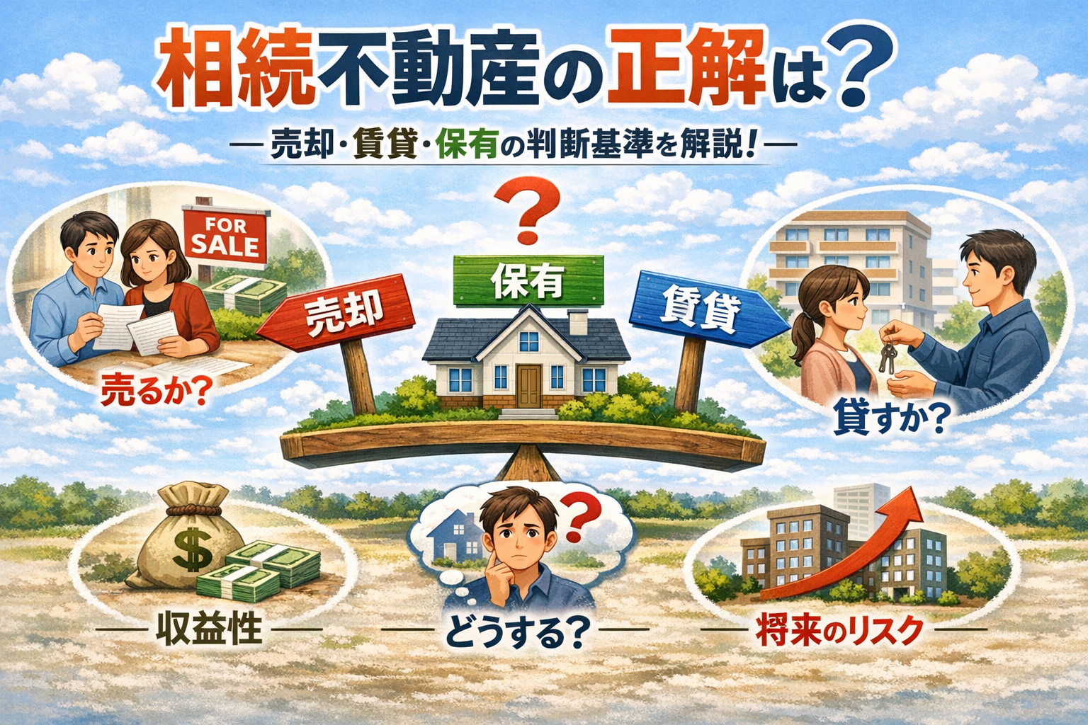 相続不動産の正解は？売却・賃貸・保有の判断基準を解説