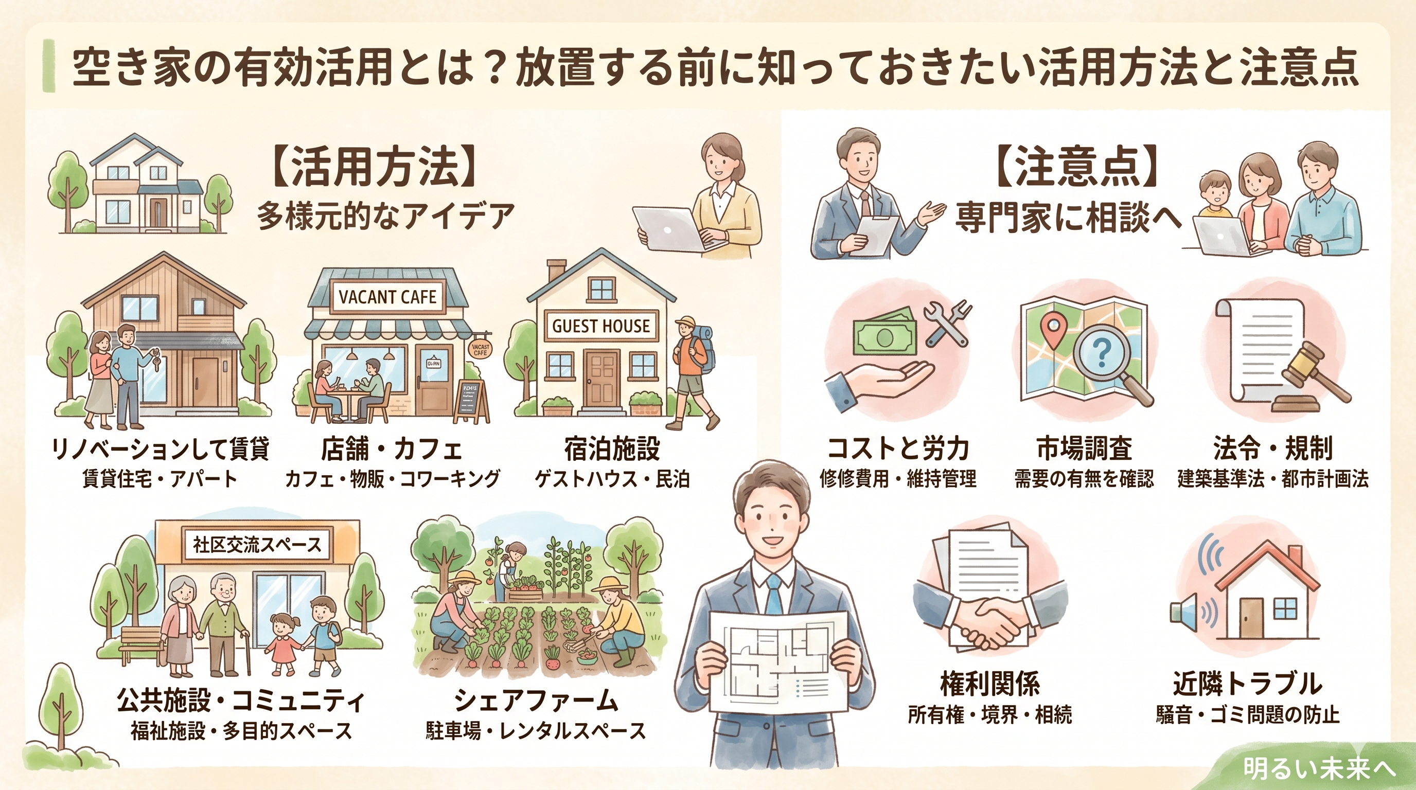 空き家の有効活用とは？放置する前に知っておきたい活用方法と注意点