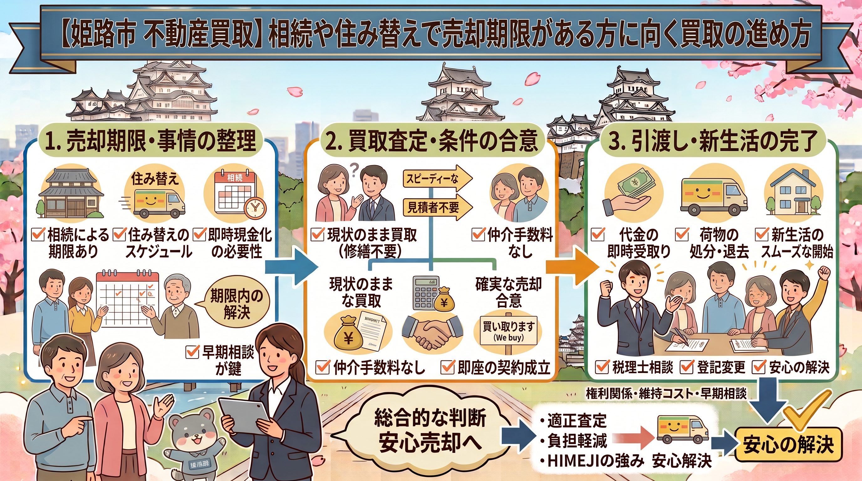 【姫路市 不動産買取】相続や住み替えで売却期限がある方に向く買取の進め方