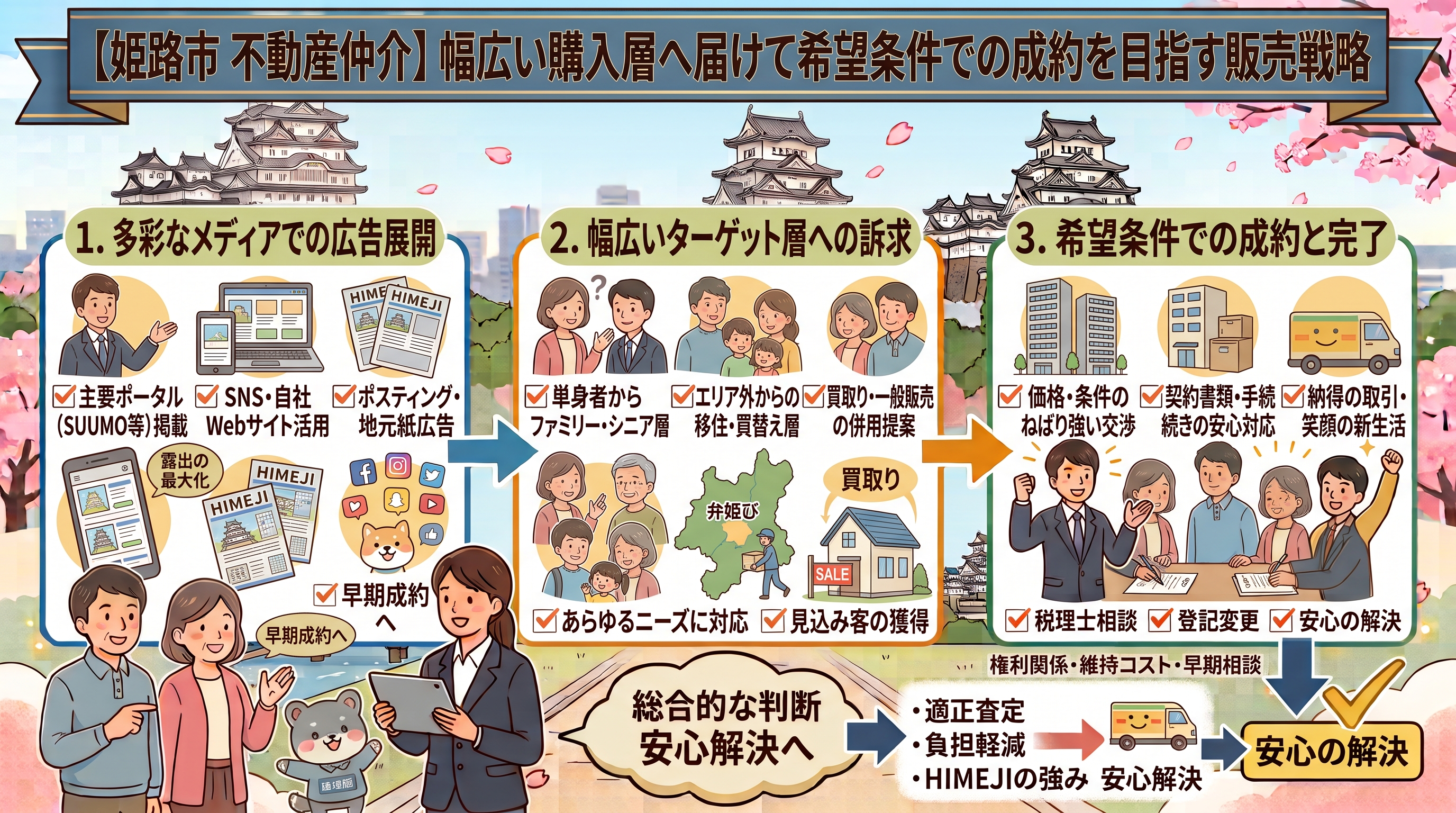 【姫路市 不動産仲介】幅広い購入層へ届けて希望条件での成約を目指す販売戦略