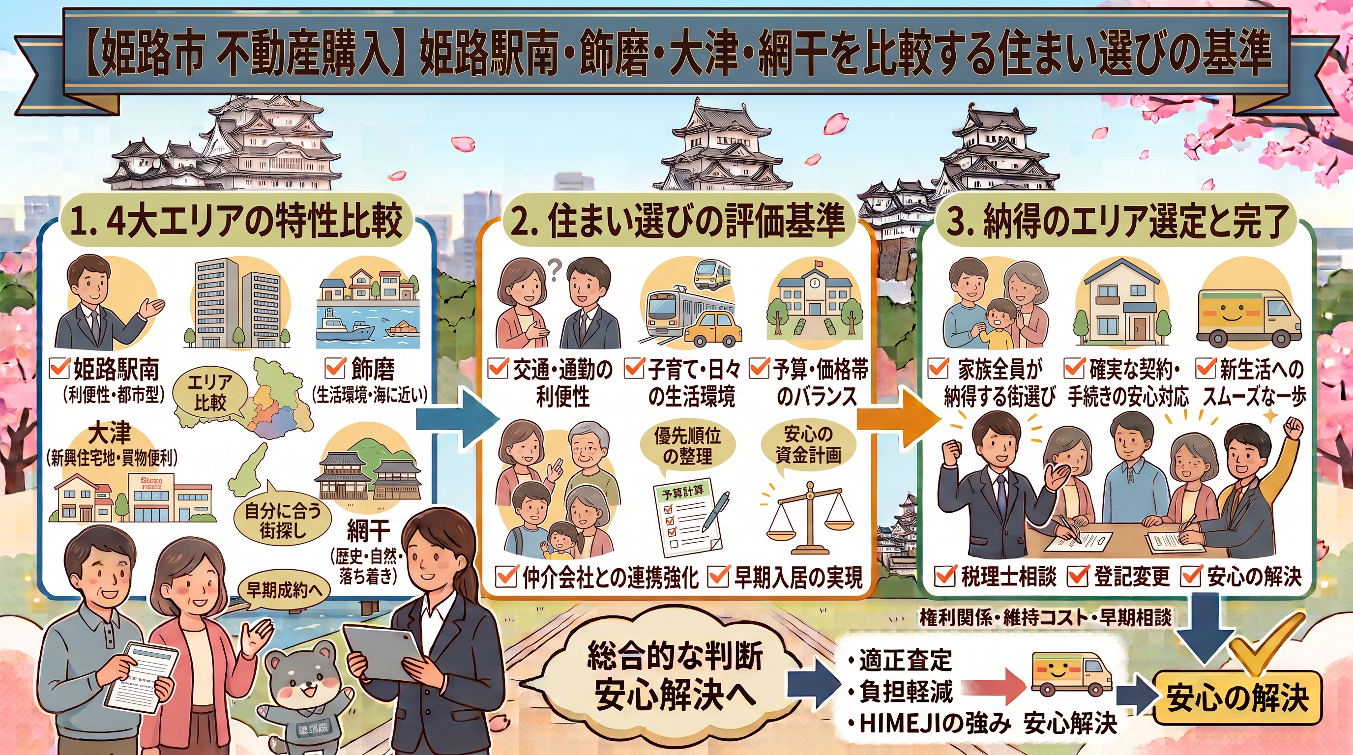 【姫路市 不動産購入】姫路駅南・飾磨・大津・網干を比較する住まい選びの基準